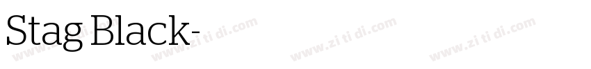 Stag Black字体转换